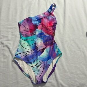 Gottex one shoulder swimsuit